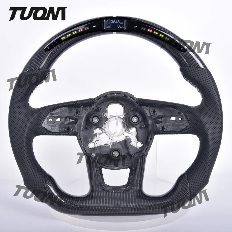 Per Audi Ttrs Mk3 Rsq3 S4 B9.5 Q3 Sl S5 B8.5 A3 8L Q5 8R A6 C8 Q5 A3 R8 Led Volante In Fibra Di Carbonio