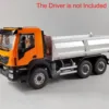 RC Hydraulic 1/14 Metal Dumper Remote Control Tipper Truck Car Model Light Sound Systems Painted Assembled Toy Gift TH23187 5