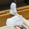 Platform Womens Shoes Non-slip Women Running Shoes Designer Vulcanized Shoes Lace-up Wear-resistant Sneakers for Women 2025 New 4