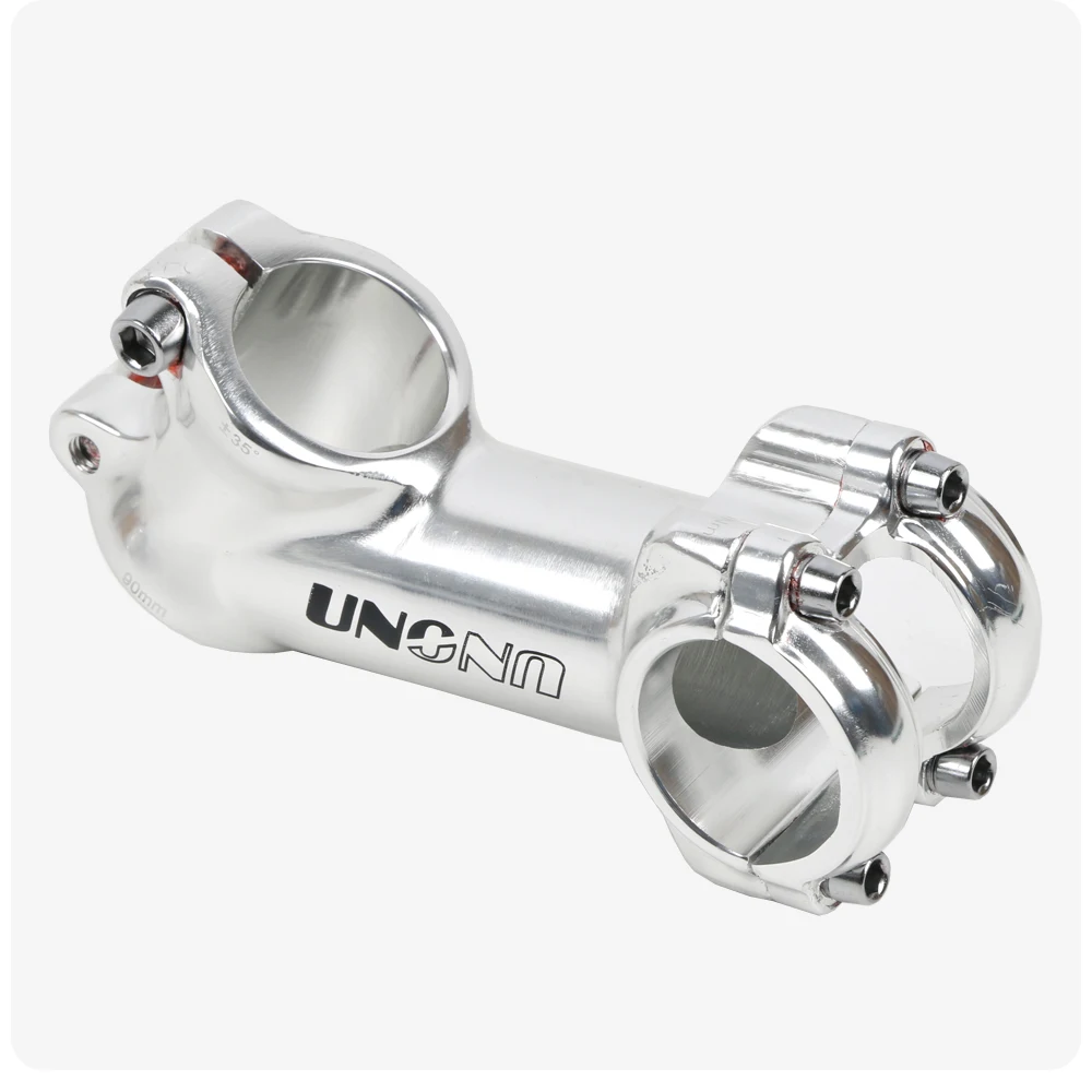 UNO Poliert Silber Fahrrad Stem UNO 7 17 35 Grad Aluminium Legierung Berg MTB Zubehör Bike Lenker Vorbauten 28.6*31,8mm – Detail 14