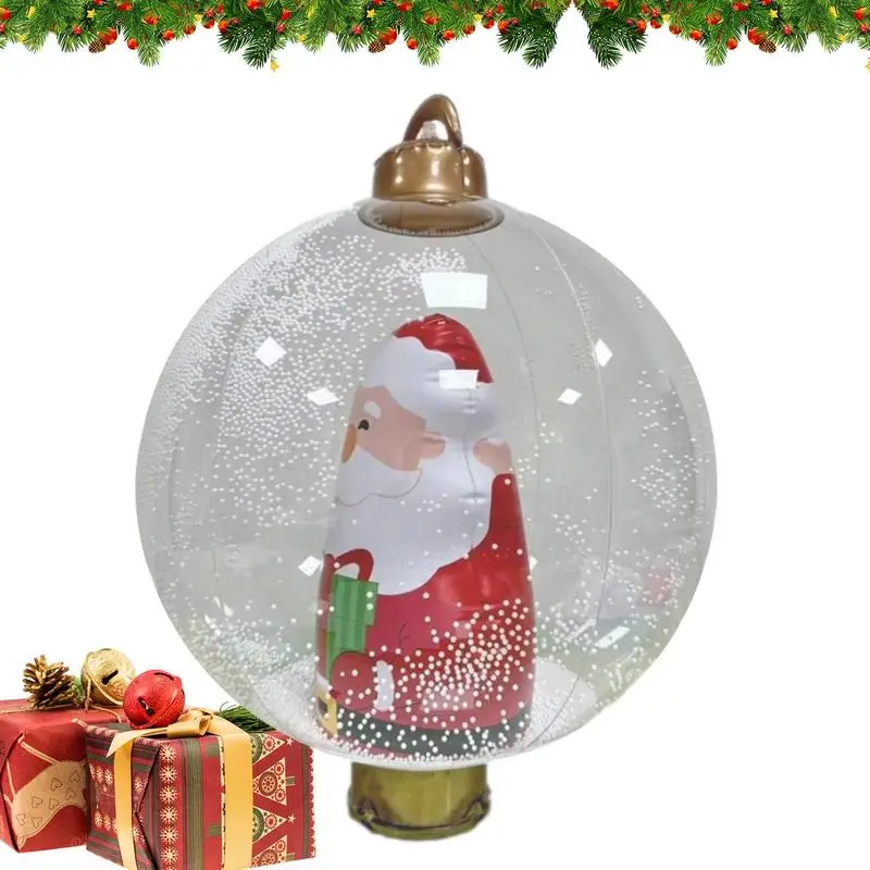 

Надувной Рождественский шар 24 дюйма, праздничные гигантские надувные рождественские украшения, негабаритные надувные украшения, прочный шар