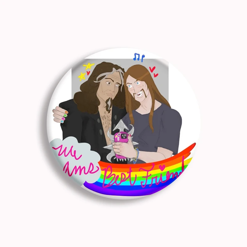 30Style Mtl Toki Doki Button Pin Metal Badge Creative