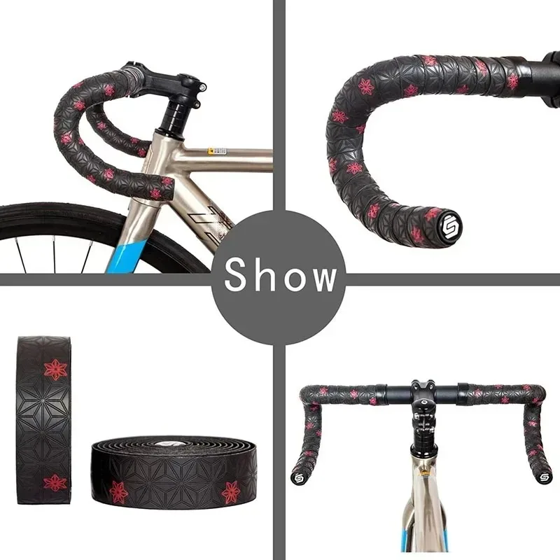 Handlebar Tape Anti-Slip Handlebar Tape PU Road Bike Shock Absorp Non-slip Silicone Shock-absorbing Sweat-absorbent