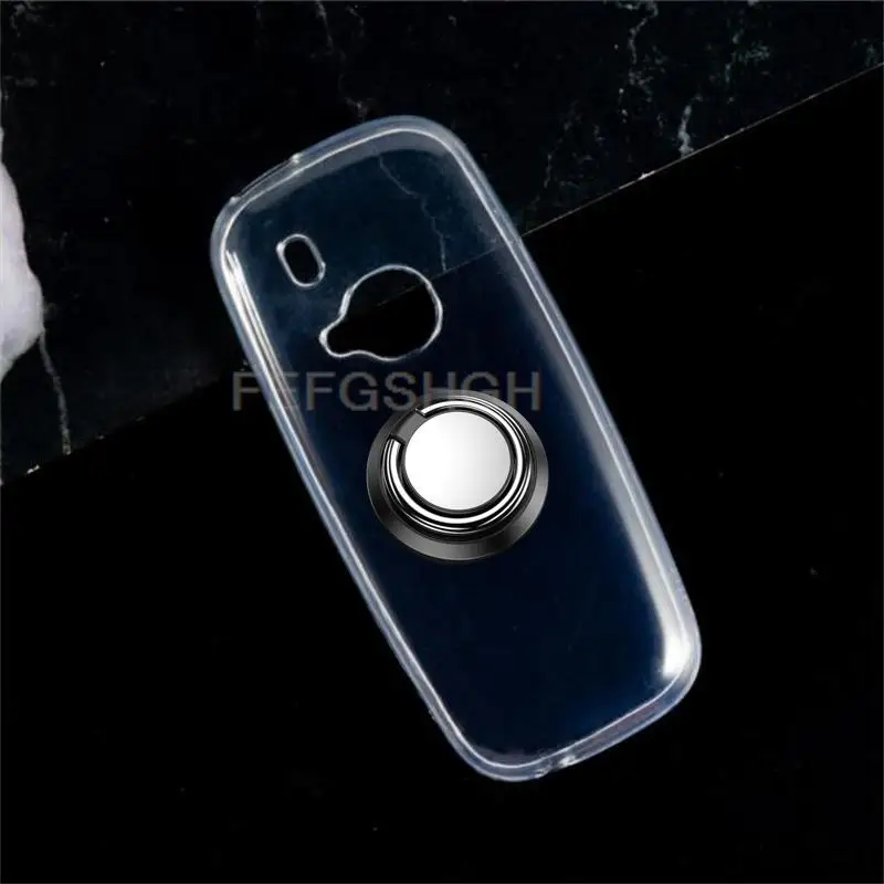 Cover Completa Alla Moda Per Nokia 3310 (2017) Custodia Per Telefono Posteriore In Tpu Magnetico Con Supporto Ad Anello In Metallo Da 2.4 "Per Nokia 3