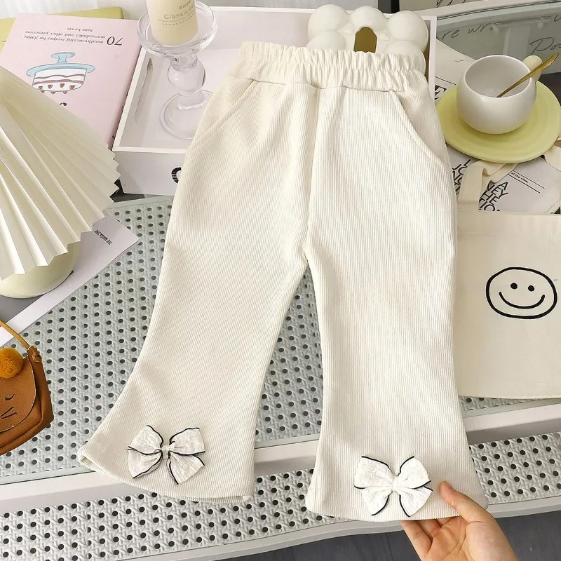 여아 바지 아동복 봄 가을 신상 유행 여아옷 단색 스플릿 바지 남아 바지