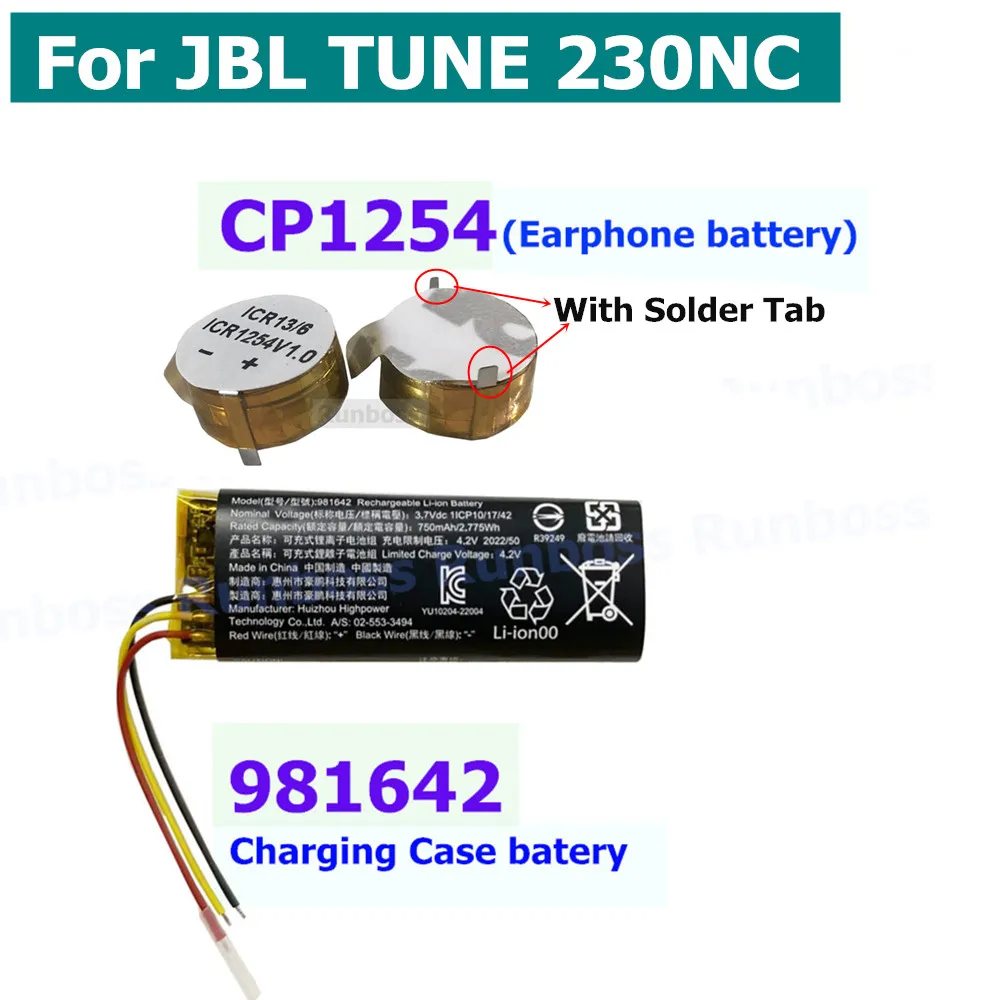 CELLONIC Batterie Compatible JBL Tuner 2 IAA004NA 3.7V 3350mAh - Remplacement Haute Performance