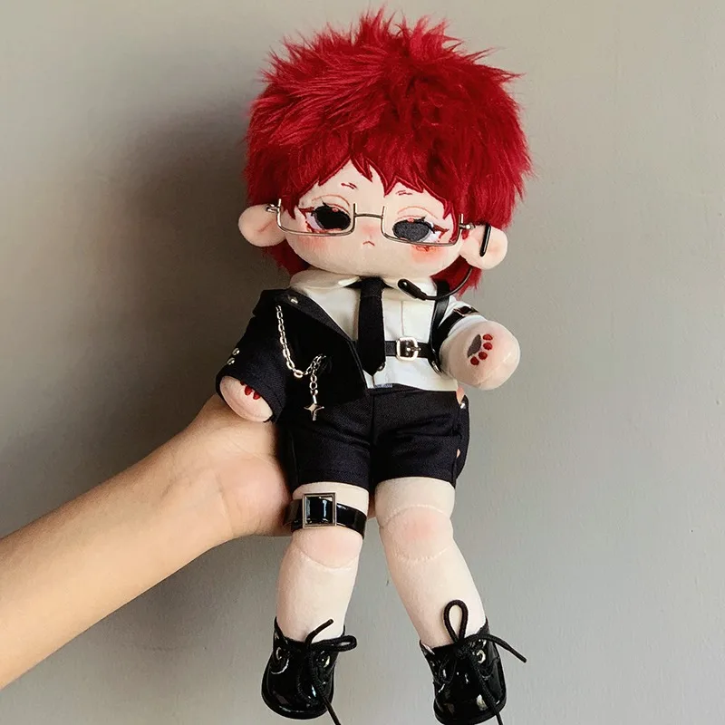 Original Cool Guy Black Suit For 20cm Doll Toy Handsome Costume Clothes Cosplay KN Kids Gift Cute