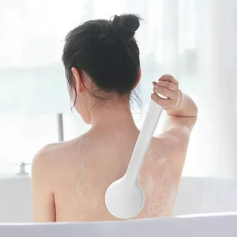 

Bath Sponge Brush With Long Handle Exfoliating Back Scrubber Body Brush Cleaning Equipment Shower Brush Body Sponge Brush
