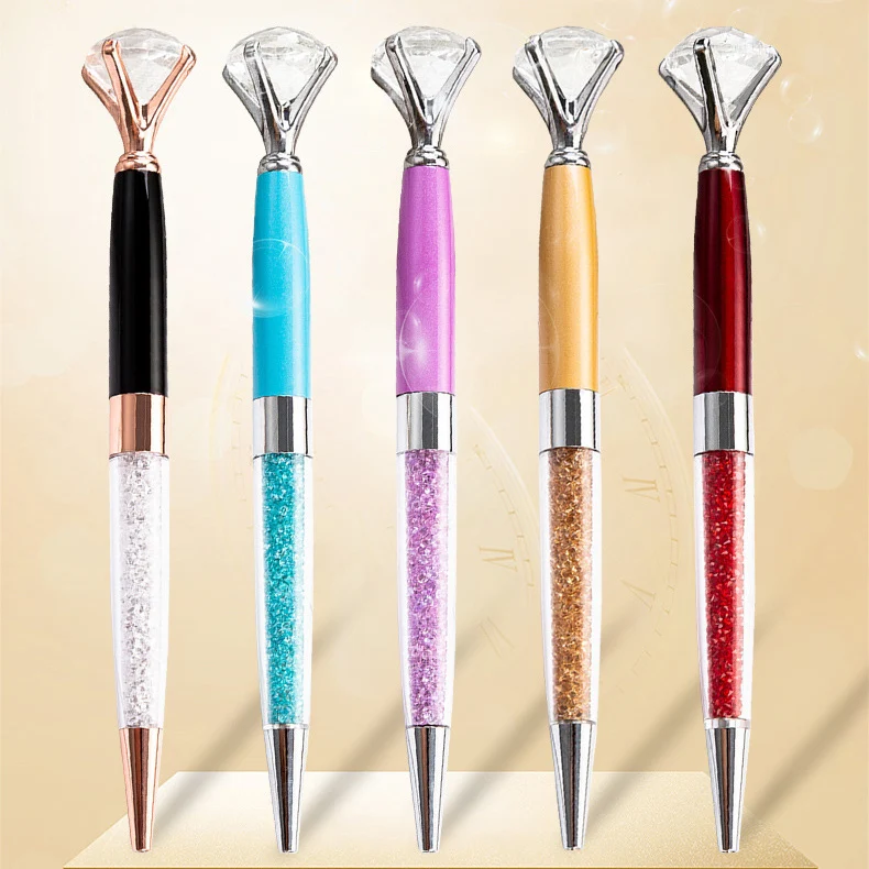 

50PCS Ballpoint Pens Crystal Ball Pens Ballpen Color Girl Pens for School Stationery Office Supplies