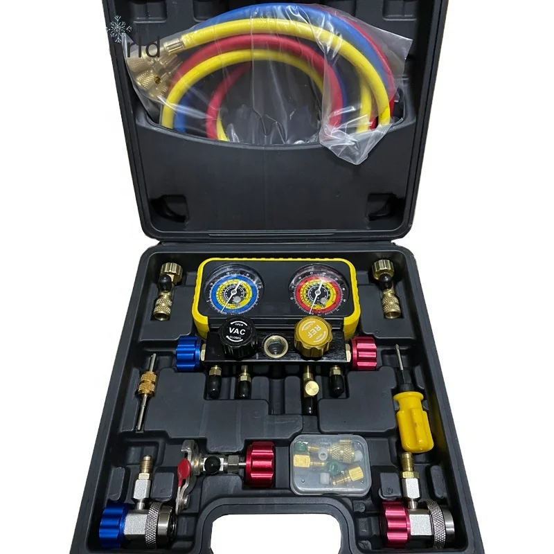 Manometro Collettore A 4 Vie Per Kit Manometro Sistema Hvac Collettore Digitale Refrigerazione R22 R32 R410 R134A