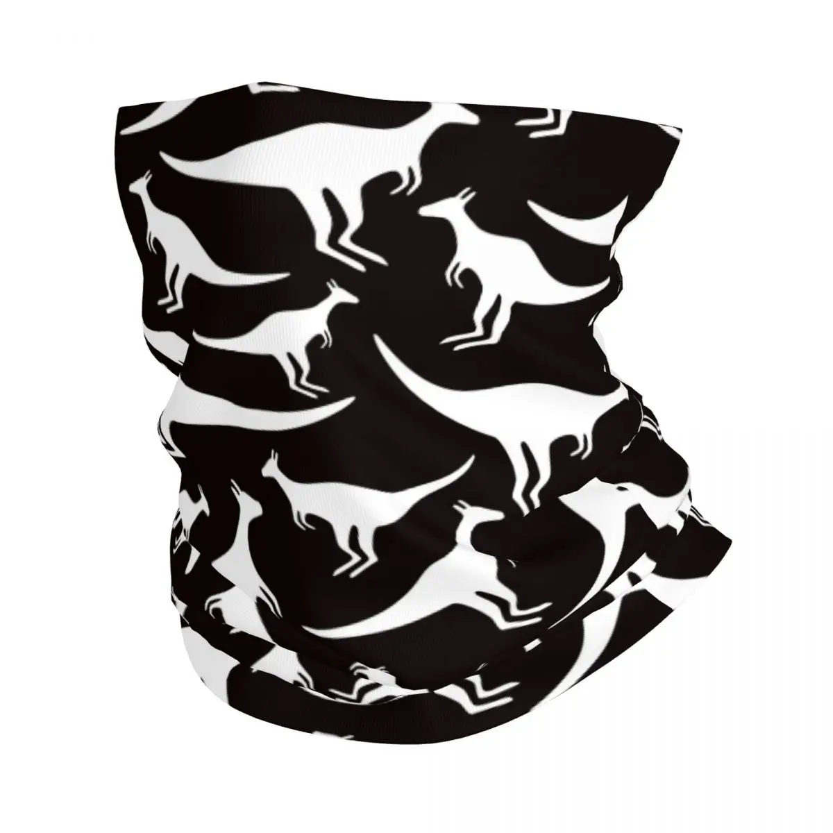White Animal Kangaroo Bandana Neck Cover Nature Wild Animal Balaclavas Mask Sciarpa Multiuso Ciclismo Escursionismo Per Uomo Donna