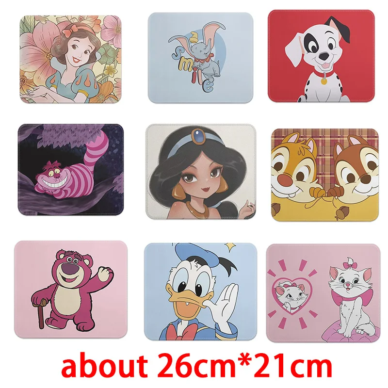 Disney Anime Cheshire Cat Stitch Toy Story Lotso Chip An' Dale Aurora Dumbo 101 Dalmata Action Figures Giocattoli Mouse Pad Regali