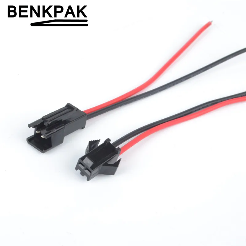 50PairsLongJSTSM2PPlugMaletoFemaleWireConnectorSM2PLED