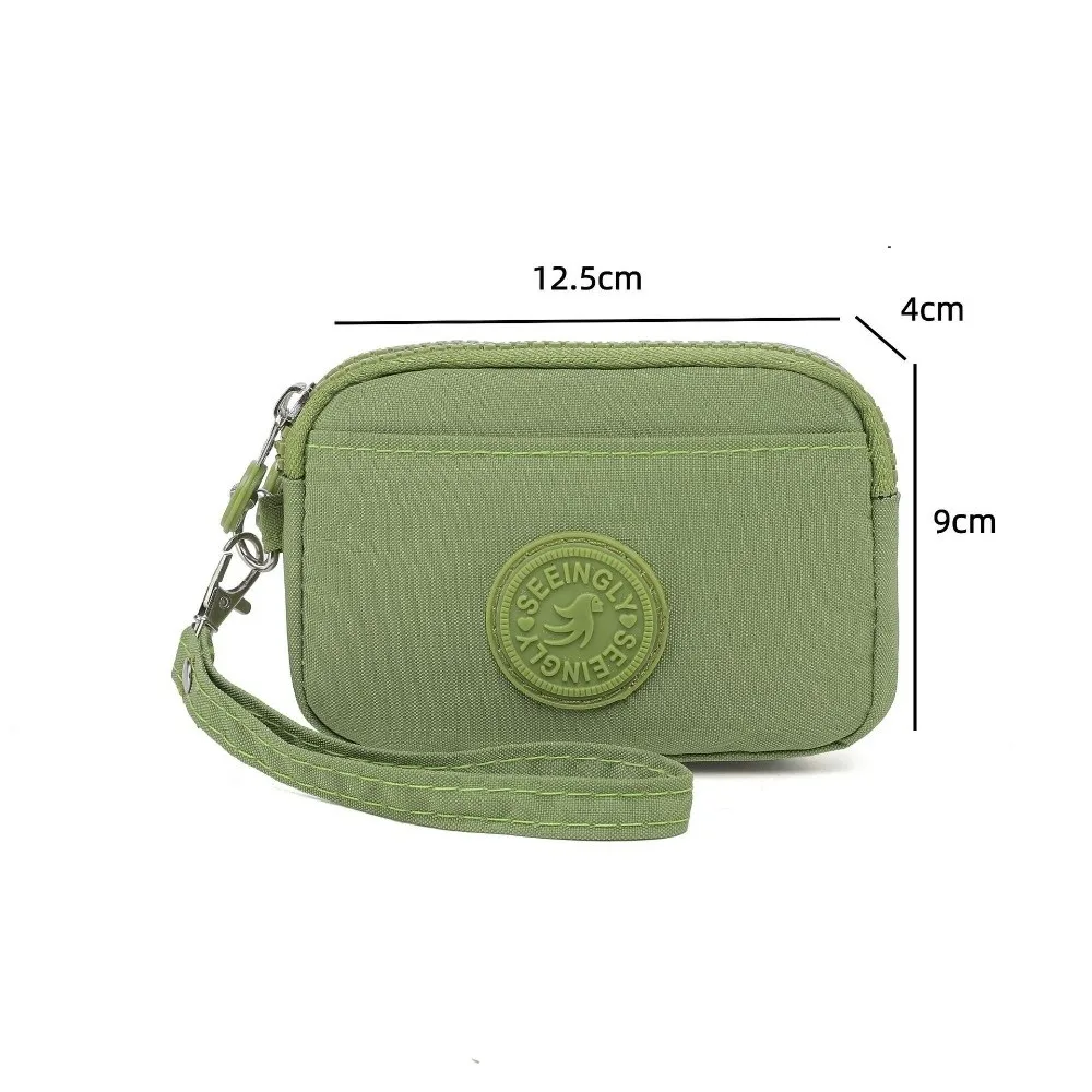 Elegant Women's Nylon Wallet with Lanyard - Double Layer, Waterproof Clutch