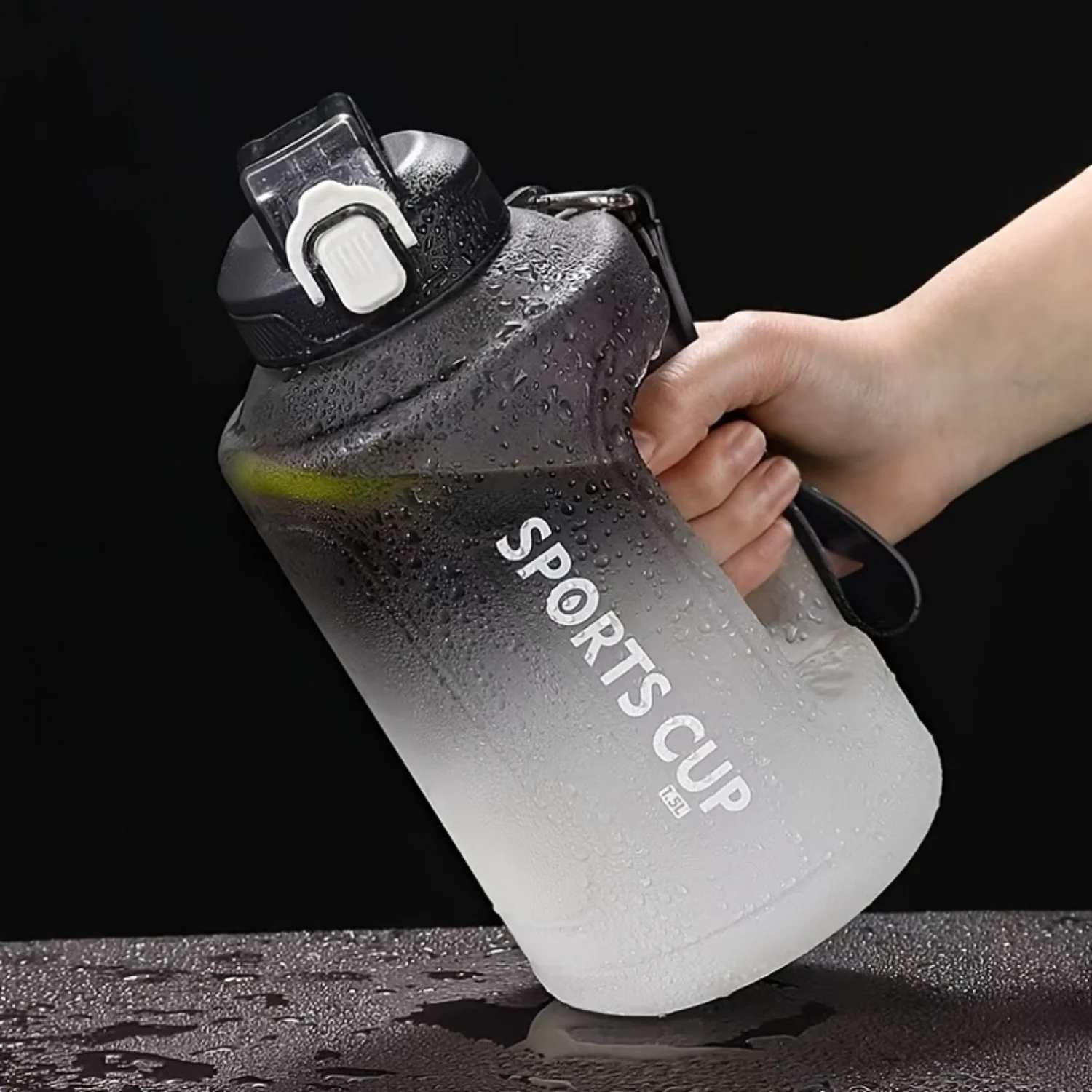 Hydrated & Look Stylish Gradient Color Sports Water Jug with Time Markers