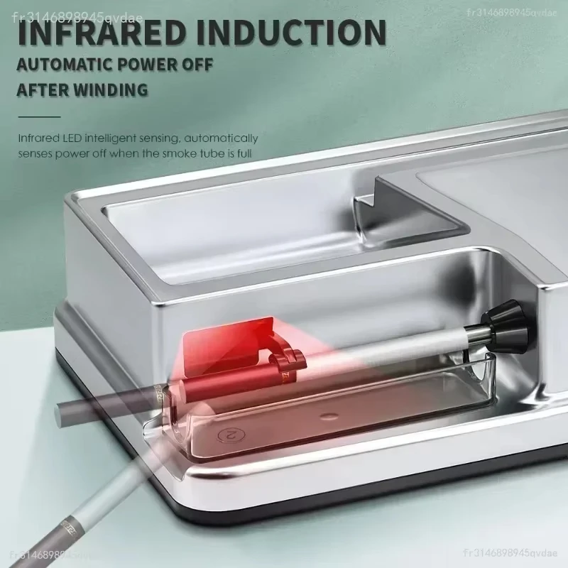3 in 1 Automatic Cigarette Rolling Machine 6.5/8mm Electric Cigarette Maker Smart Sensing Injector Tobacco Filling Tube smoking