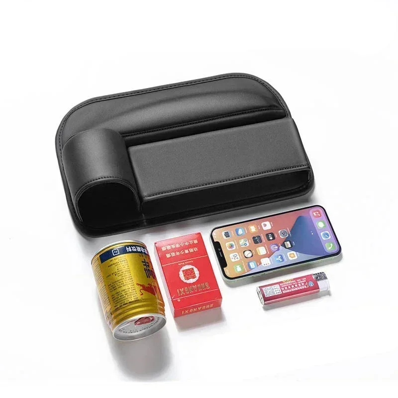 2 Styles Car Seat Gap Storage Box Stylish Design Durable Leather Cup Holder Gap Bag for Phones Glasses Keys Cards