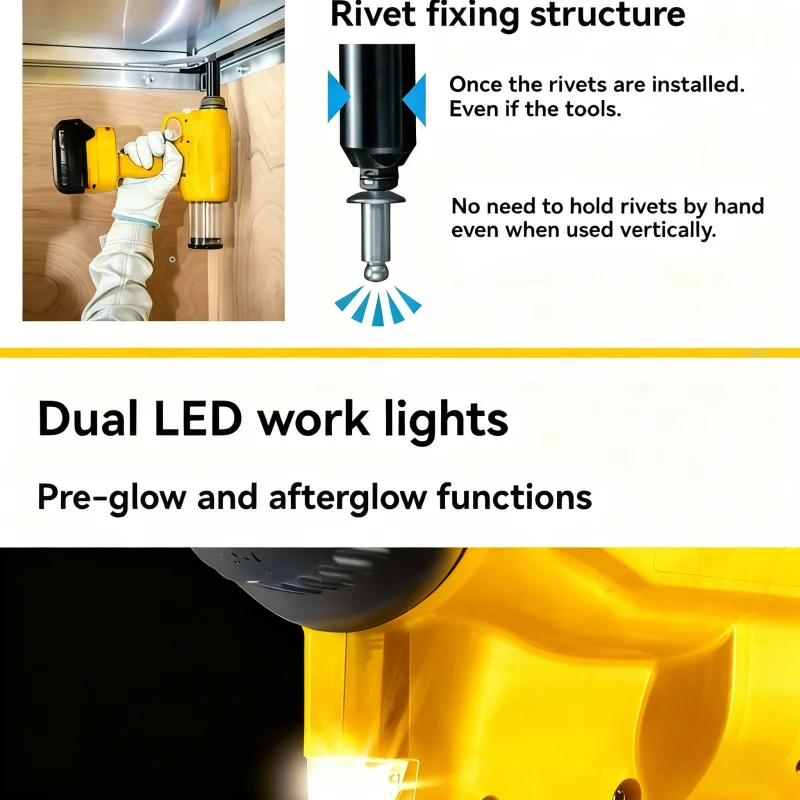 KYS 2.4-6.4MM Electric Rivet Gun Cordless Brushless Industrial Grade powet tool