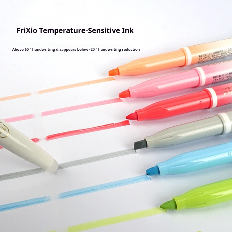 Vibrant Erasable Fluorescent Highlighter Set - Quick-Drying & Long-Lasting