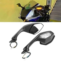 Motorcycle Accessories Rear View Mirrors LED Turn Signal For Yamaha YZF R1 15-24 YZF-R1M/S YZF R6 17-22 1
