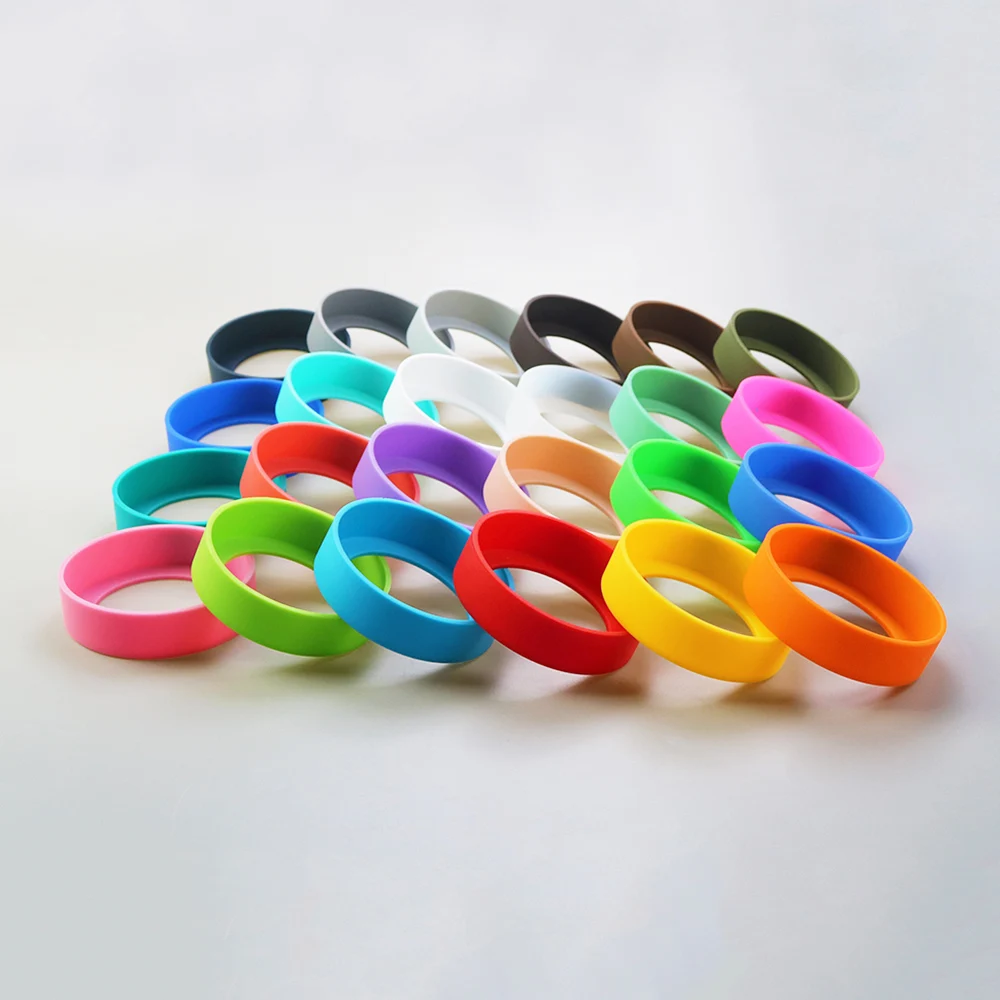 28 Farben 6,5 cm Silikon-Untersetzer, Tassen-Unterseite, Tassen-Unterring, Untersetzer-Hülsenhülle, verschleißfest, 65 mm, untere Abdeckung – Detail 9