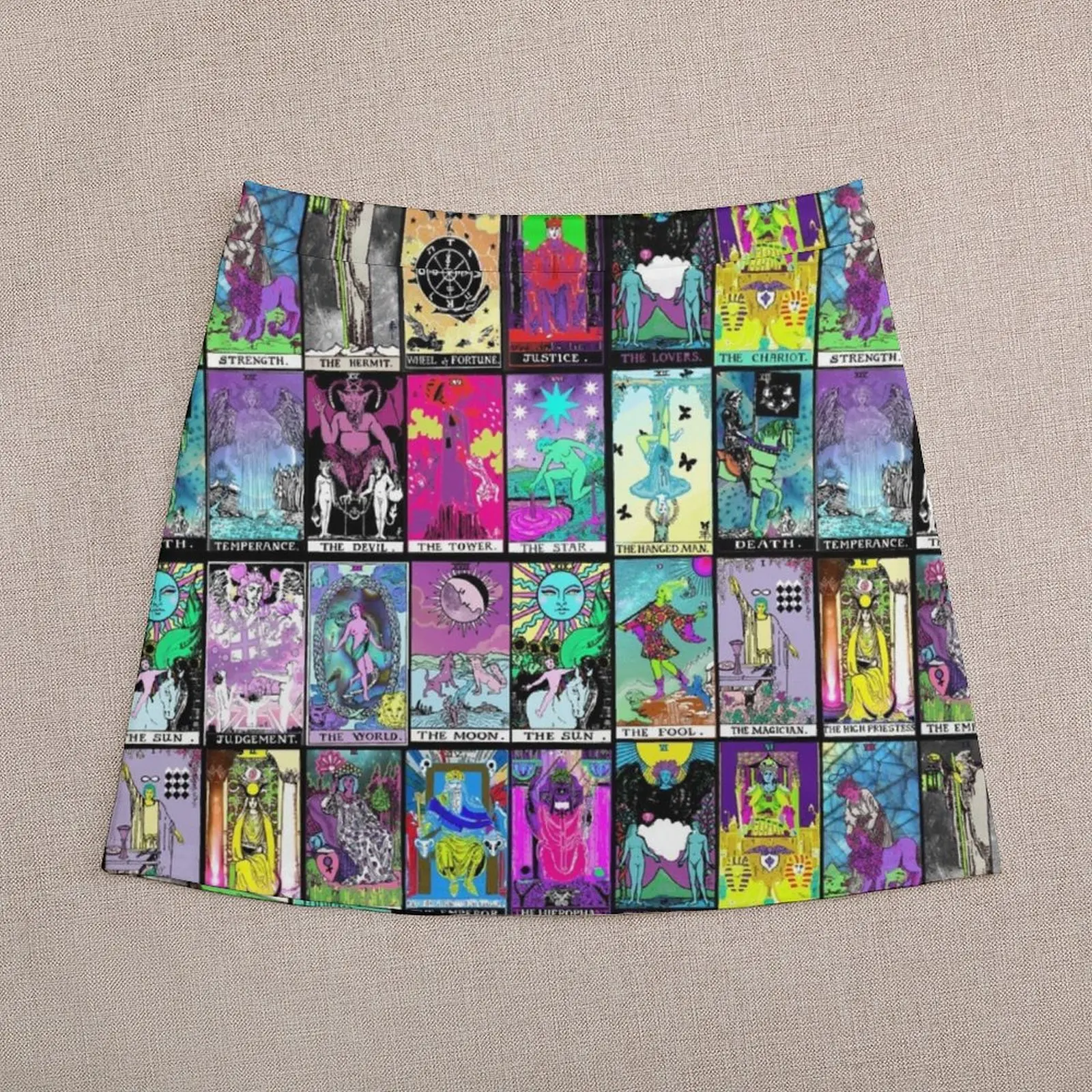 Tarot Card Pattern Mini Skirt shorts luxury clothes women