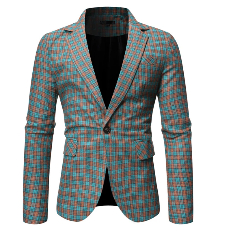 

Autumn New Men's Casual One-button Blazers