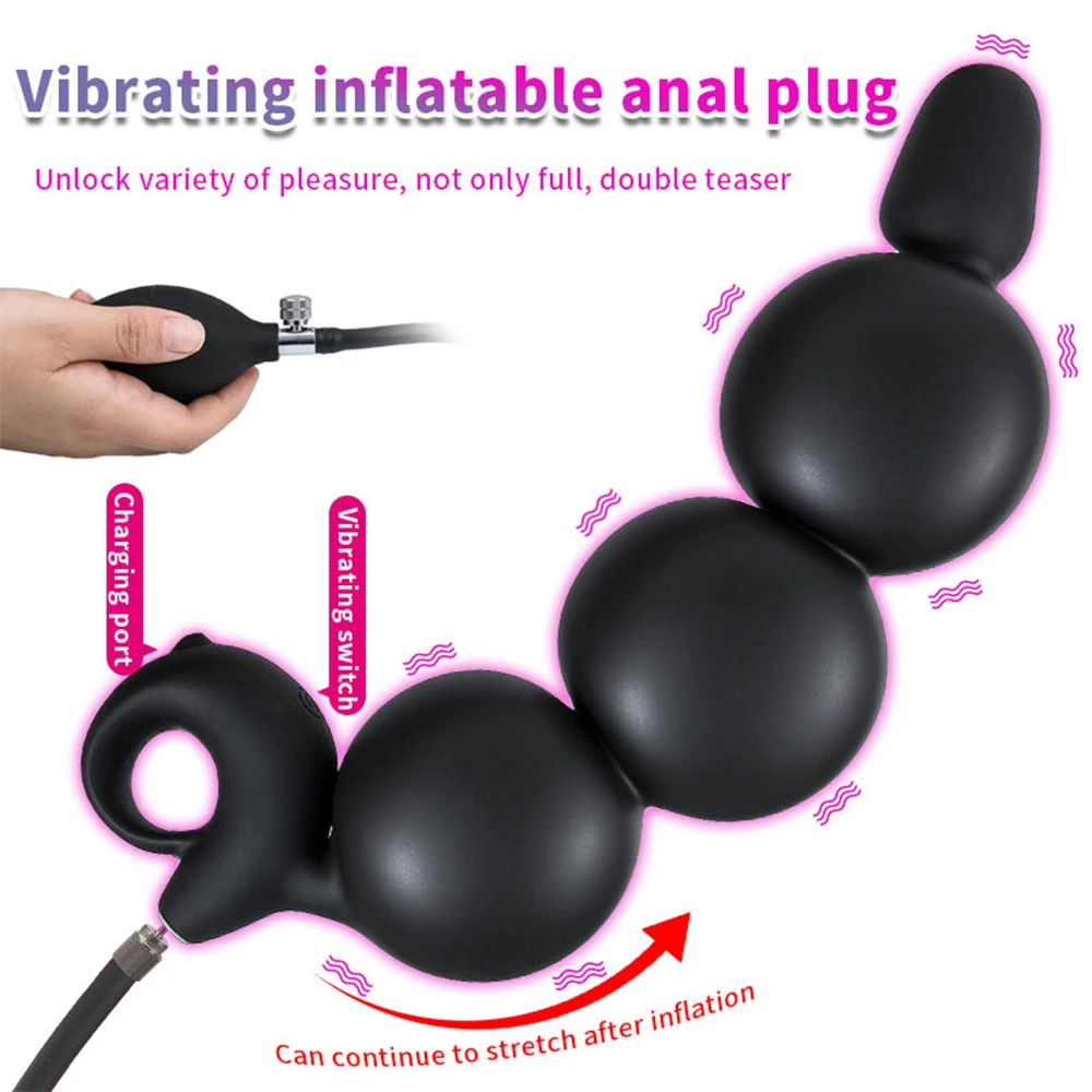 Iatable Expandable Butt Plug Anus Dilator Expander Anal Dildo Dla Unisex Gay Gra Masażer Prostaty Seks_voghion.com