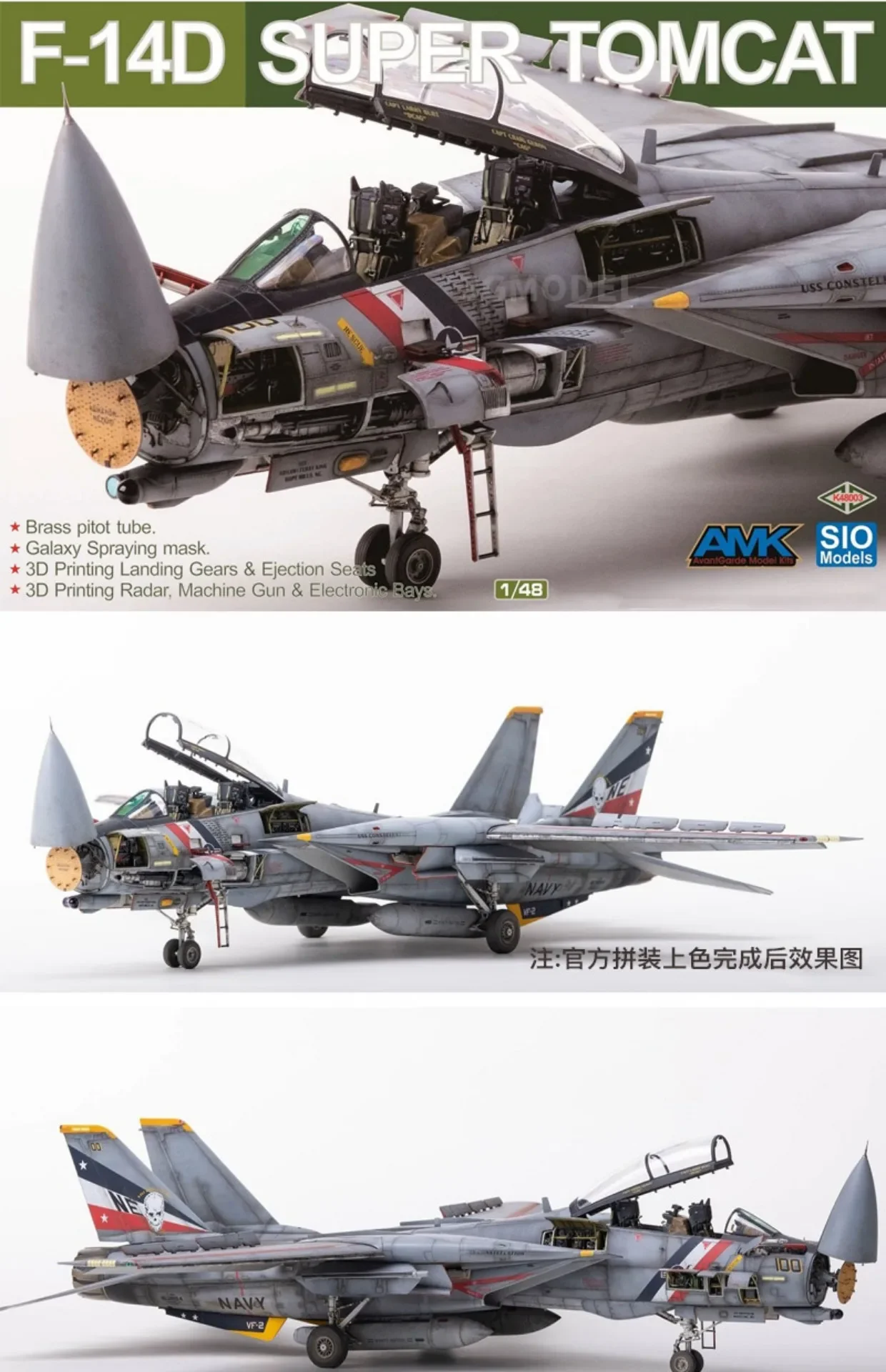 F-14D Supertomcat 1/48 未組立モデルキット 1/48 F-14D スーパートムキャット - (株)ビーバーコーポレーション