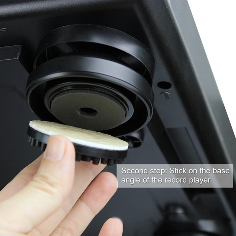 Rubber Pads Turntable Vibration-Absorption Isolation Stand Feet Pads Self-adhesive Anti-Slip Foot Pad Shock-absorbing Pad 4pcs