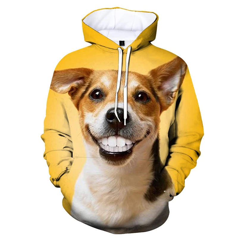 thumbnail image 1 of Sudadera con capucha con estampado 3D de animales divertidos y lindos para hombre, sudadera con capucha con patrón de pastor alemán, ropa de calle de manga larga, 1 of 4
