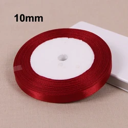 Bright Red Satin Ribbon - 25 Yards Wholesale for DIY, Gift Wrapping, and Crafting (10mm)