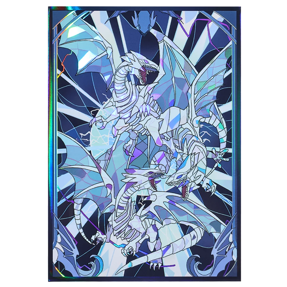 Anime Card Sleeves 50-100pcs 63x90mm Blue eyed White Dragon Board Game Card Protector For YGO