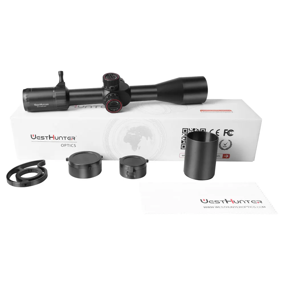 WestHunter HD 4-16X44 SFP Scope Tactical Hunting Riflescope Parallax Wheel Glass Etched Reticle Optical Sights Target Shooting