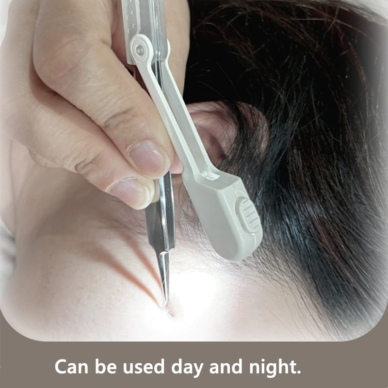 Cell Pimples Blackhead Clip With Lights Acne Needle Tweezers Comedone Acne Extractor Blemish Pimples Needle Removal Tool
