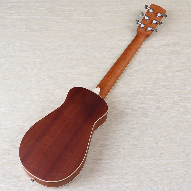 アコースティックミニギター 6弦 ナチュラルウッド 21/23インチ無垢材6