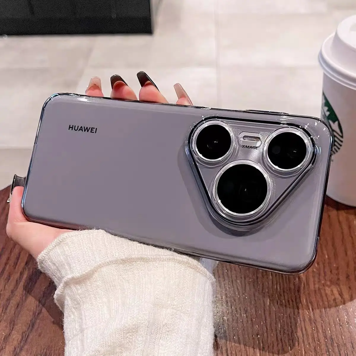 Transparent Magnetic Protective Phone Case for Huawei Pura 90 Pro Max