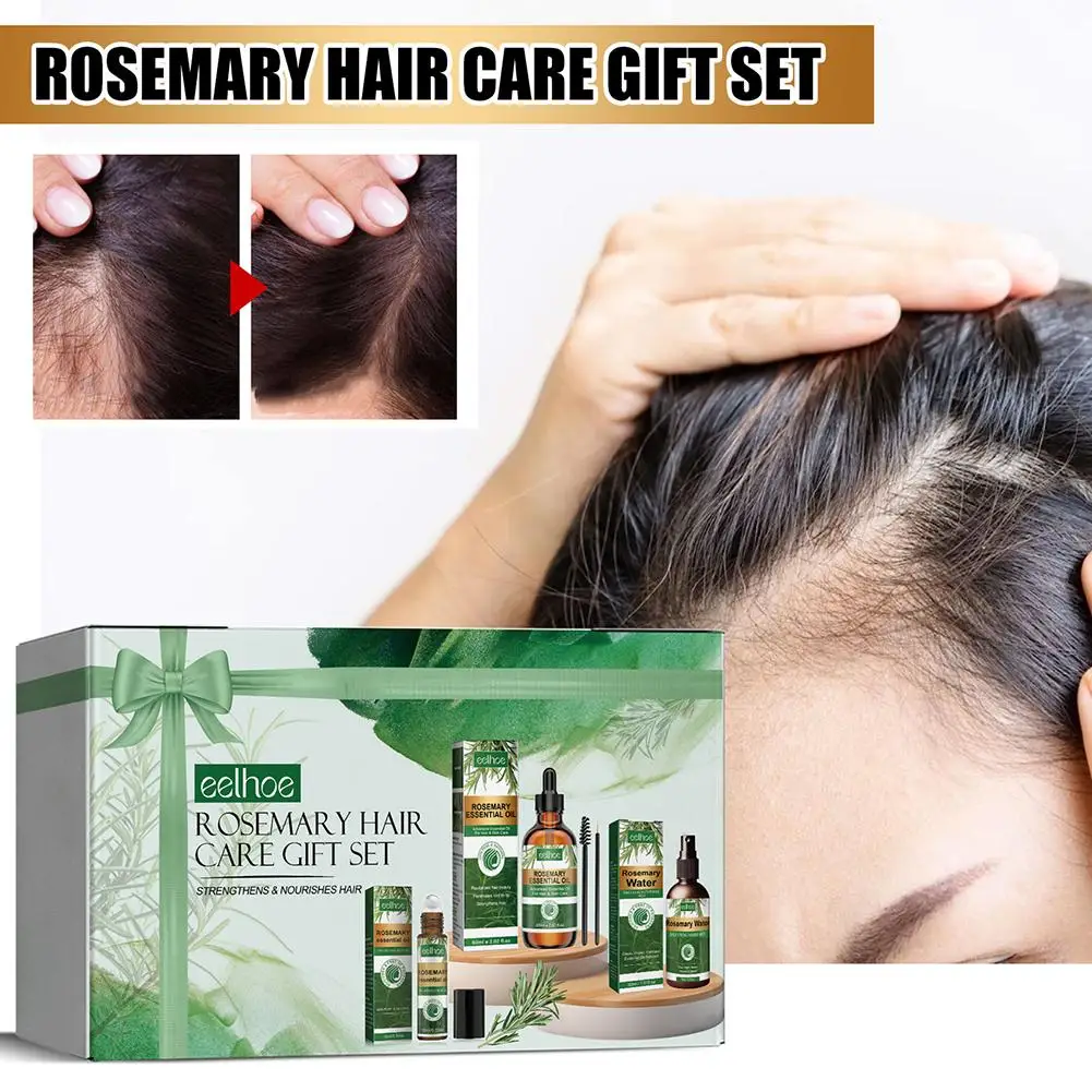 Rosemary Essential Oil Kit Mint Split Ends Dry Spray Nourishing Strengthening Treatment Men Women Hair Shampoo Moistur I1d9