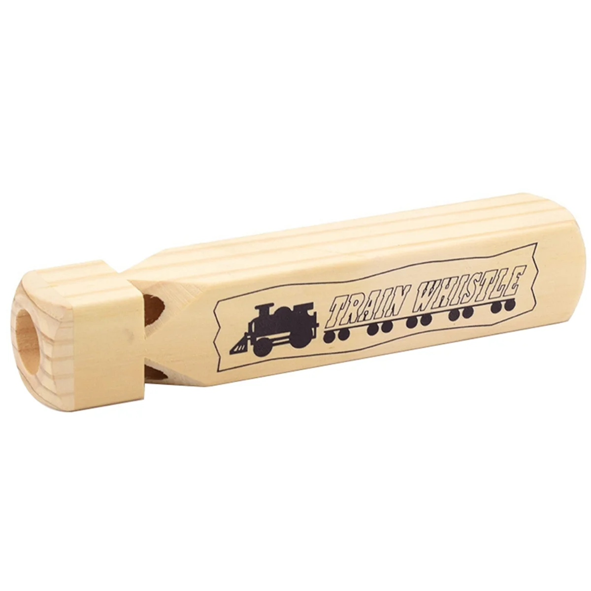 

Solid Wood Train Whistle 4 Tone, Role Play Lover Wooden Whistle for Educational Party