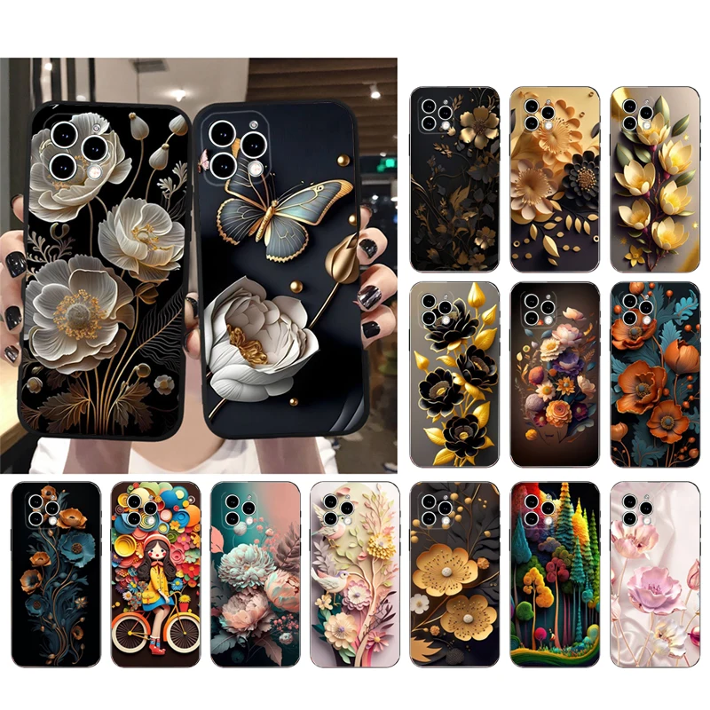 

Flower Tree Girl Phone Case For iphone 15 14 Pro Max 13 12 11 Pro Max XSMax XR 12 13 mini 14 Plus