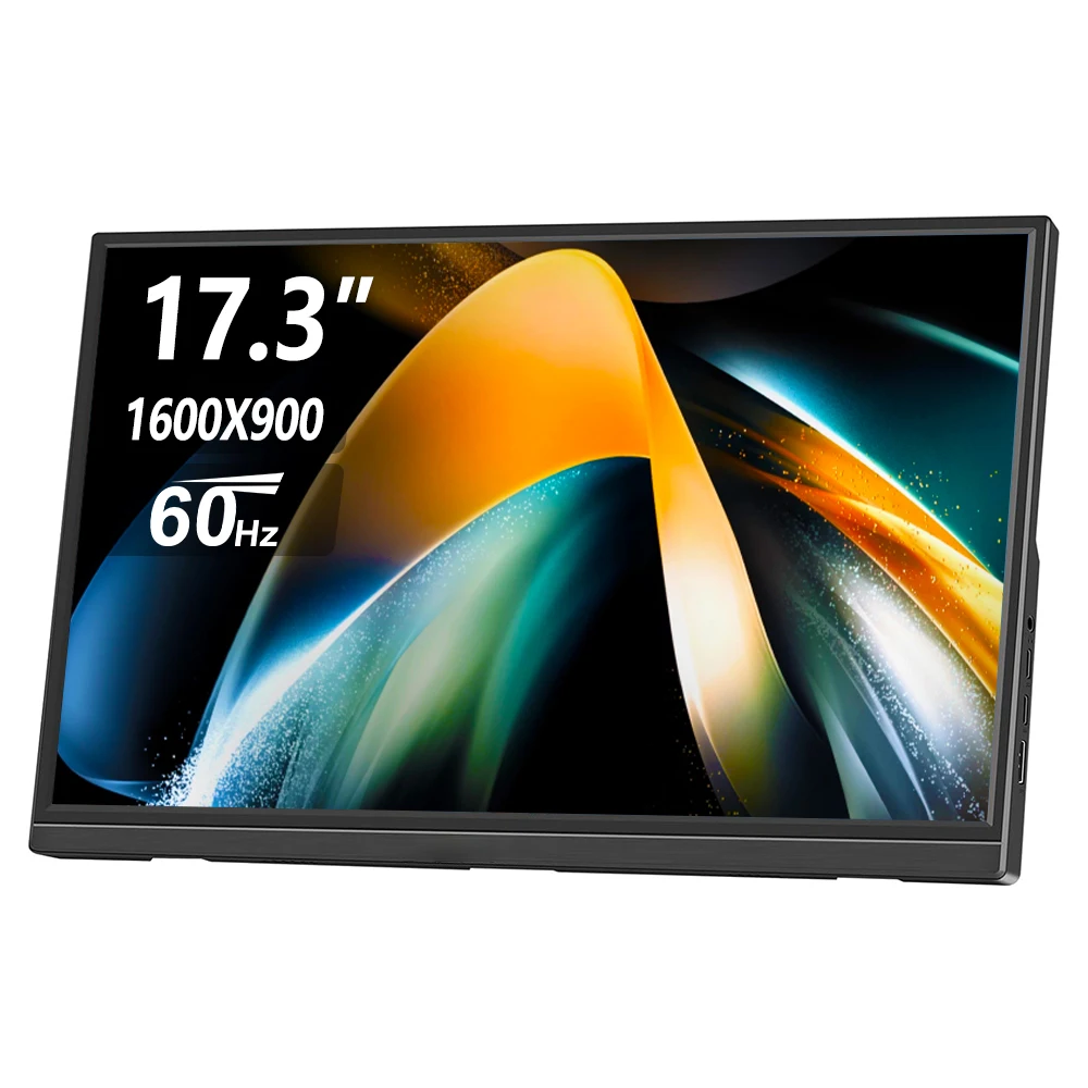 شاشة محمولة مقاس 17.3 بوصة USB-C HDMI شاشة عرض كمب...