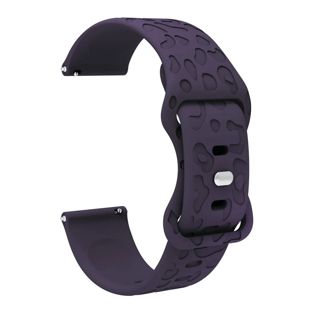 Leopard Engraved Silicone Strap with Connector