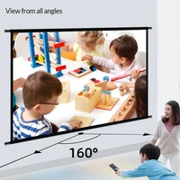 MIXITO Wall Mounted Projector Screen Shredded Milk 60-120 Inch White Wrinkle-Free 160° Viewing Angle Screen Home Theater Indoor - Image 6