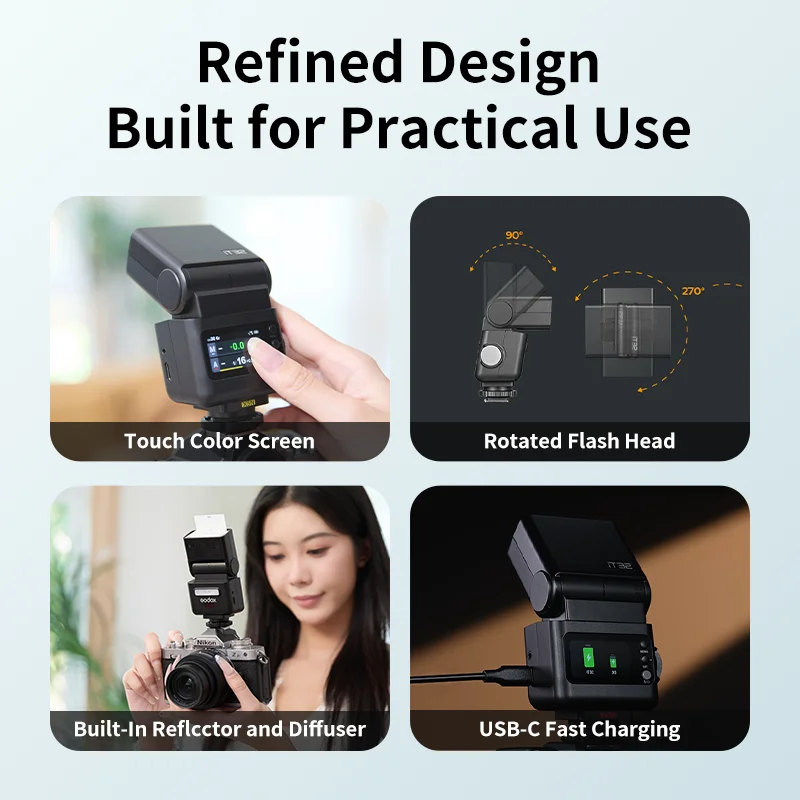 고독스 IFlash IT32 TTL 카메라 플래시 (자석식 마운팅) X5 무선 플래시 트리거 (, 니콘, 캐논, 후지필름, 올림푸스 카메라용)