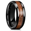 Bagues en titane et acier pour hommes, couleur violette, incrustation de coquille d'ormeau colorée, anneaux en acier inoxydable pour hommes, bijoux de mariage