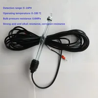 Industrial on-line high temperature PH glass electrode, strong acid and strong base PH electrode, corrosion resistant PH probe 1