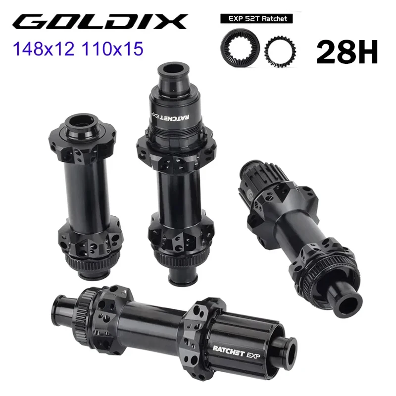 GOLDIX M240 EXP 래칫 52T 산악 자전거 스트레이트 풀 허브, 28H ..