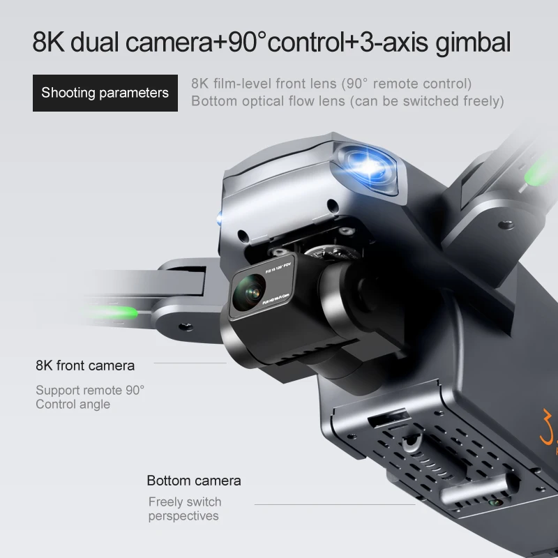 전문 항공 사진 드론, GPS, 5G, 3 축 짐벌, 8K, 4 축 항공기, RC 항공기 쿼드콥터, 3km 장난감, RG106