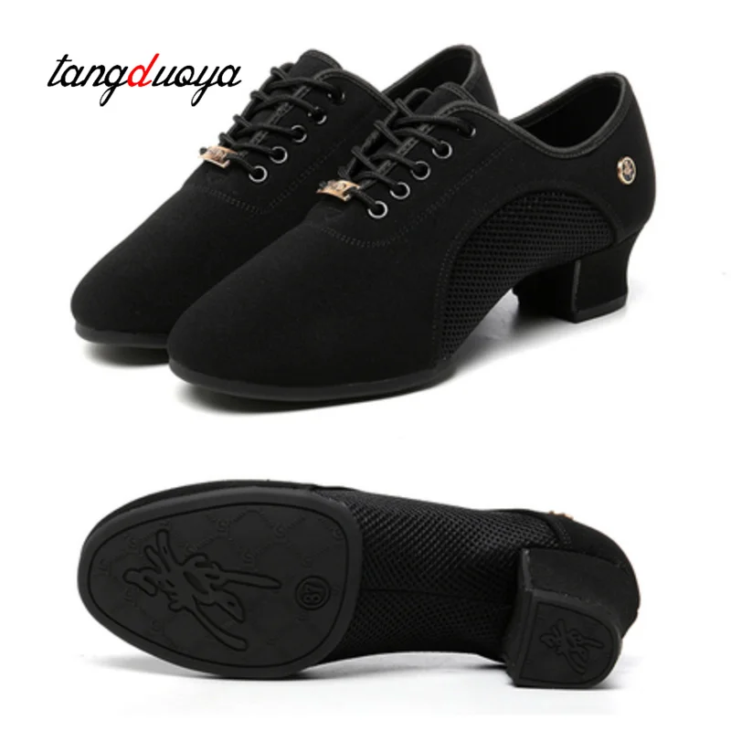 Latin Ballroom Dance Shoes for Women Lace-up Practice Closed Toe Modern Salsa Dance Teaching Performance Dancing Shoes Sneakers 5