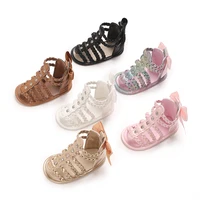 Fashionable and Cute Bow Decoration Hollow Sandals Suitable For Baby Girls Breathable and Lightweight Summer Walking Shoes